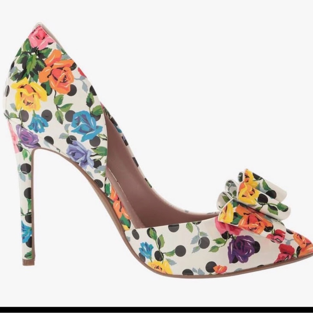 Betsey Johnson Floral Heels with Bow